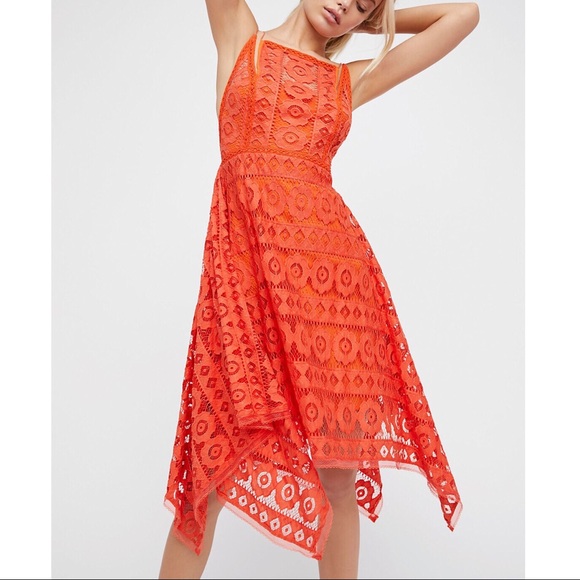 Free People Dresses & Skirts - Free People Lace Mini Dress Sz 4 EUC